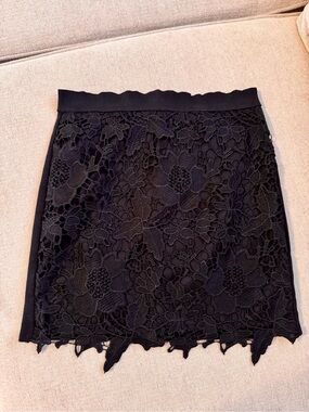 American Eagle Outfitters Black Lace Mini Skirt